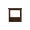 23.5 In. W X 22.75 In. H Framed Rectangular Bathroom Vanity Mirror In Dark Oak