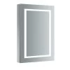 Spazio 24 In. W X 36 In. H Recessed Or Surface Mount Medicine Cabinet With LED Lighting, Mirror Defogger And Left Hinge