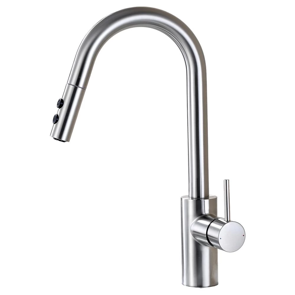 Single-Handle Pull-Down Sprayer Kitchen Faucet With 2-Function Sprayhead In Matte Black - Image 3