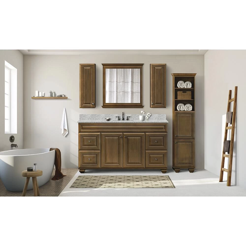 MagickWoods Elements Manchester 12"W X 6-3/4"D X 34"H Mocha Bathroom Wall Cabinet - Image 6