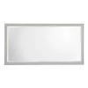 60 In. W X 31 In. H Framed Rectangular Bathroom Vanity Mirror In Grey