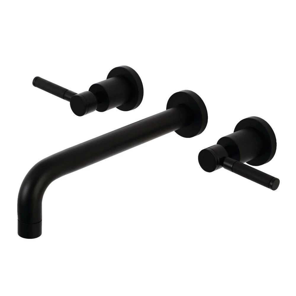 Concord 2-Handle Wall Mount Roman Tub Faucet In Black