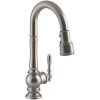 Artifacts Single-Handle Pull-Down Sprayer Kitchen Faucet In Vibrant Stainless