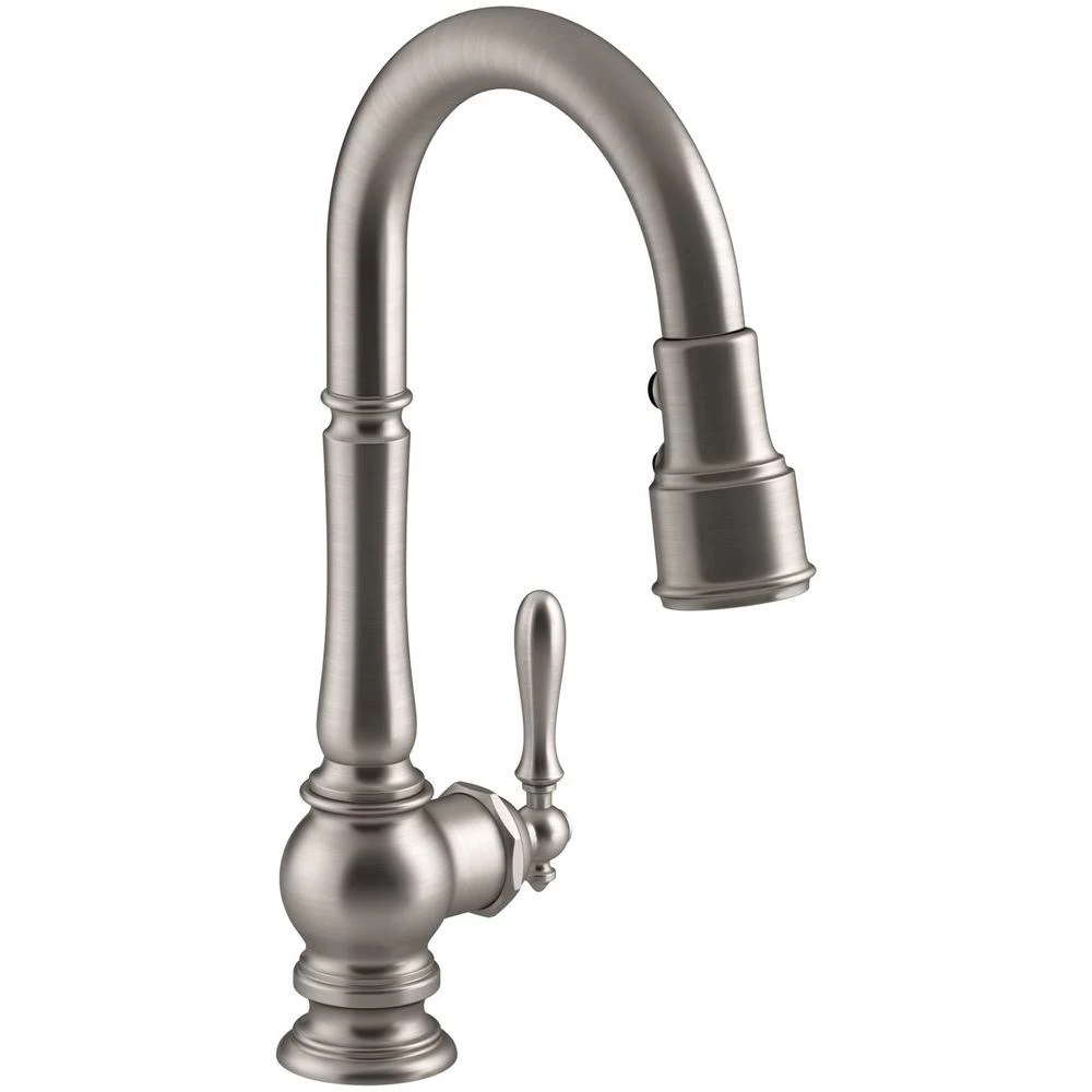 Artifacts Single-Handle Pull-Down Sprayer Kitchen Faucet In Vibrant Stainless