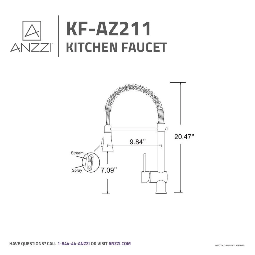 Carriage Single Handle Standard Kitchen Faucet In Brushed Nickel - Image 3