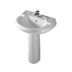 Barclay Products Wynne 705 Pedestal Combo Bathroom Sink In White