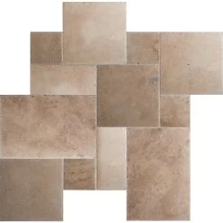 MSI Tuscany Beige Pattern Honed-Unfilled-Chipped Travertine Floor And Wall Tile (5 Kits / 80 Sq. Ft. / Pallet)