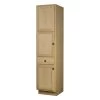 Quality One™ 18"W X 21"D X 78"H Unfinished Oak Linen Cabinet