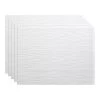 Fasade Ripple Matte White Backsplash Panel 15 Sq Ft Kit
