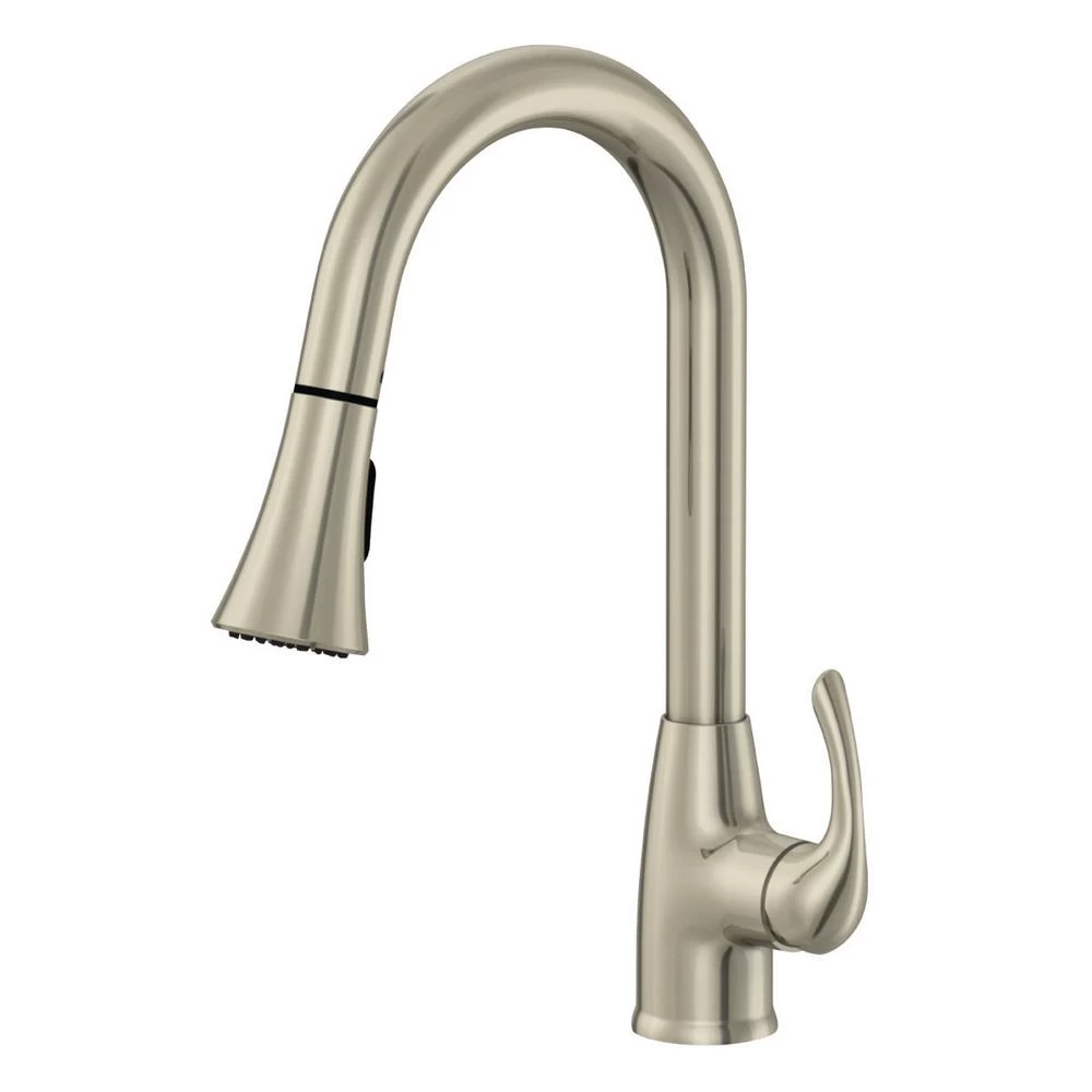 Sterling Single-Handle Pull-Down Sprayer Kitchen Faucet In Brushed Nickel