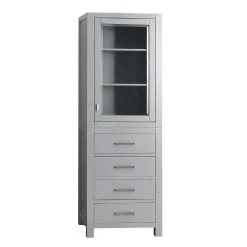 Avanity Modero 24"W X 20"D X 71"H Chilled Gray Linen Cabinet