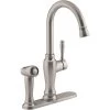 Arsdale Single-Handle Standard Kitchen Faucet In Vibrant Stainless With On-Deck Sidespray