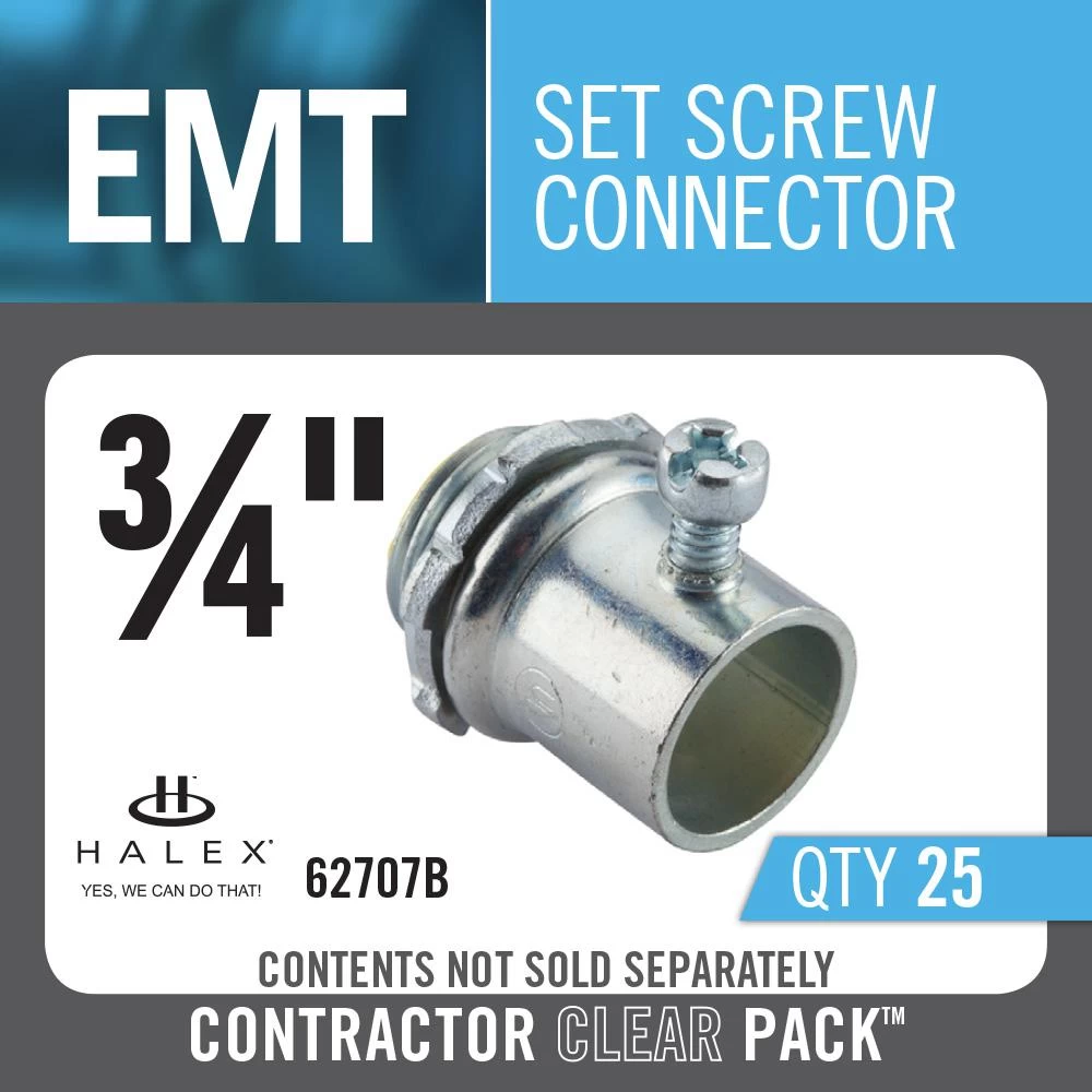3/4 In. Electrical Metallic Tube (EMT) Set-Screw Connectors (25-Pack) - Image 3