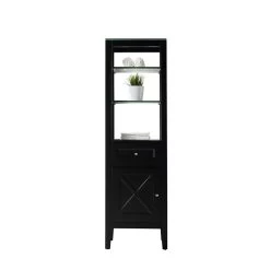 Ove Decors Aspen 18''W X 14"D X 61"H Espresso Linen Cabinet