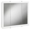 Concord 30 In. X 30 In. Tri-View Surface-Mount Medicine Cabinet In White Gloss