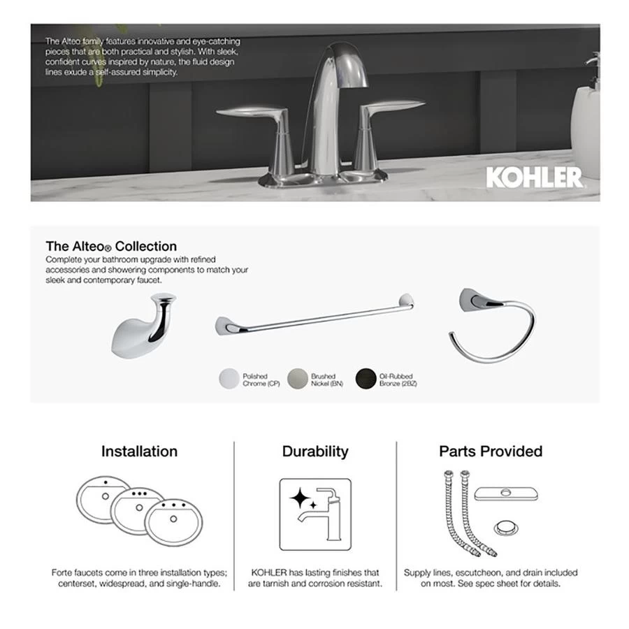 KOHLER Vibrant Brushed Nickel Shower Arm And Flange - Image 4