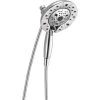 In2ition Two-in-One 5-Spray 6.6 In. Dual Wall Mount Fixed And Handheld H2Okinetic Shower Head In Chrome