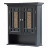Elegant Home Fashions Windsor 22-in W X 24-in H X 7-in D Dark Espresso Bathroom Wall Cabinet