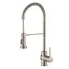 Britt Single Handle Commercial Kitchen Faucet With Dual Function Sprayhead In All-Brite Spot Free Stainless Steel Finish