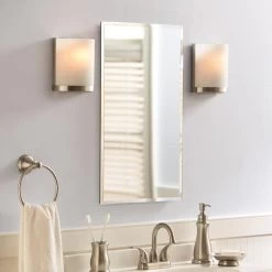 15-in X 26-in Rectangle Surface/Recessed Mirrored Medicine Cabinet