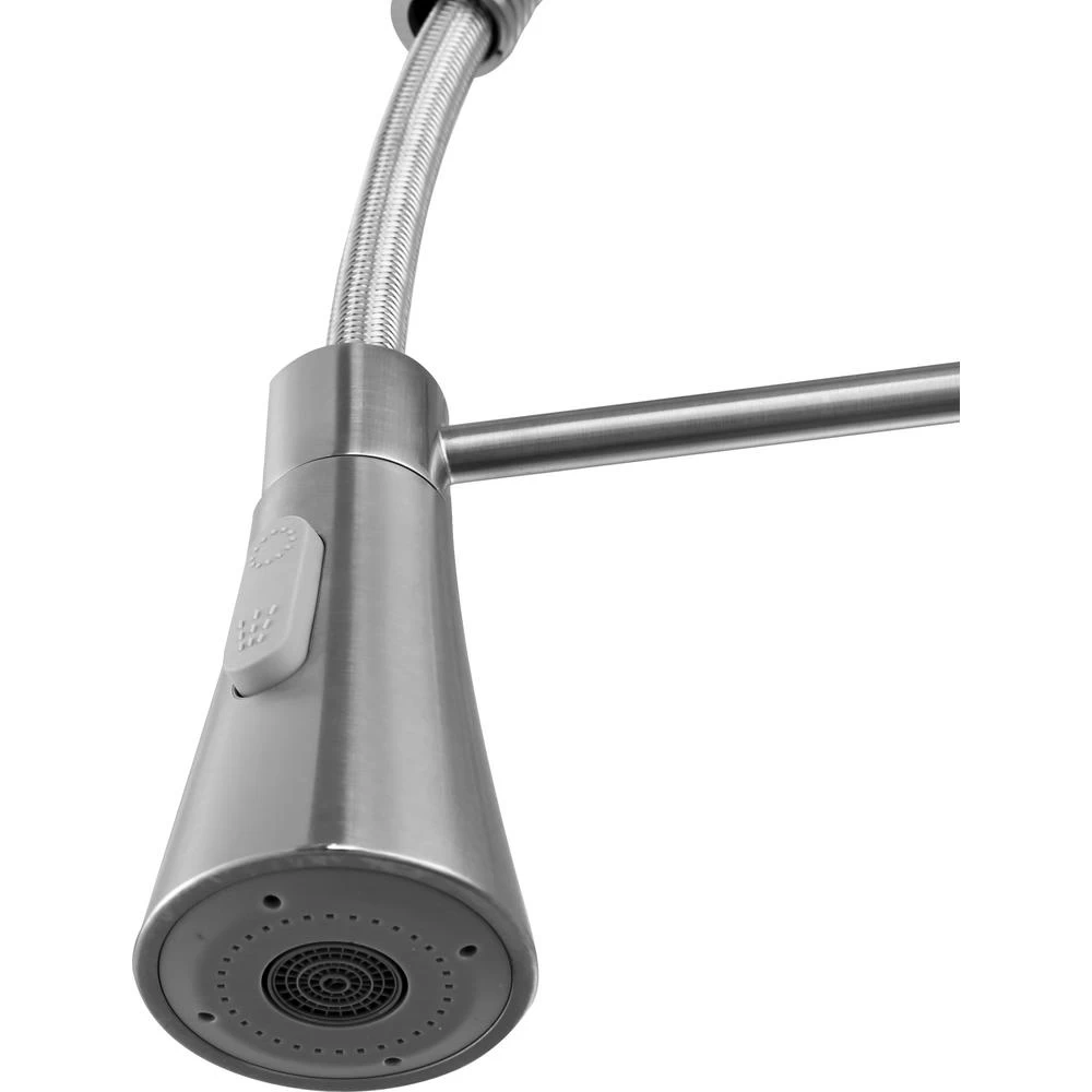 Carriage Single Handle Standard Kitchen Faucet In Brushed Nickel - Image 9