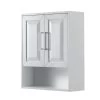 Wyndham Collection Daria 25-in W X 30-in H X 9-in D White Bathroom Wall Cabinet
