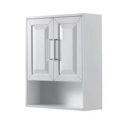 Wyndham Collection Daria 25-in W X 30-in H X 9-in D White Bathroom Wall Cabinet