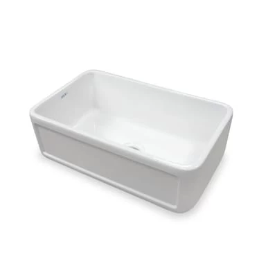 Bante Duo 31-in X 18.8-in White Single Bowl Undermount Apron Front/Farmhouse Residential Kitchen Sink