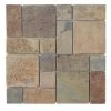 Jeffrey Court Rust Block Medley 11.75 In. X 11.75 In. X 11.5mm Slate Mosaic Floor And Wall Tile