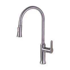 8.27 In. Single-Handle Pull-Down Sprayer Kitchen Faucet In Brushed Nickel