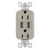 Legrand Radiant Nickel 15-Amp Decorator Tamper Resistant Residential Usb Outlet