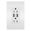 Legrand Radiant White 15-Amp Decorator Tamper Resistant With Wall Plate Residential Usb Outlet