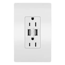 Legrand Radiant White 15-Amp Decorator Tamper Resistant With Wall Plate Residential Usb Outlet