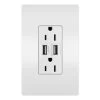 Legrand Radiant White 15-amp Decorator Tamper Resistant With Wall Plate Residential (2-Pack) Usb Outlet