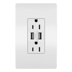 Legrand Radiant White 15-amp Decorator Tamper Resistant With Wall Plate Residential (2-Pack) Usb Outlet