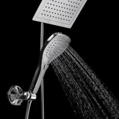 DreamSpa Dream Spa Chrome 4-Spray Rain Dual Shower Head 2.5-GPM (9.5-LPM)