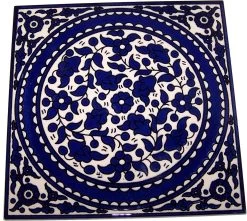 Modular Hand Painted Tile From Jerusalem Model X - 6 Inches - Asfour Outlet Trademark