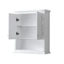 Wyndham Collection Avery 25-in W X 30-in H X 9-in D White Bathroom Wall Cabinet