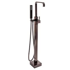 Valspar AKDY 42.5-in Antique Bronze 1-Handle Residential Freestanding Bathtub Faucet With Hand Shower