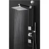 AKDY 35-in Black 2-Spray Shower Panel System