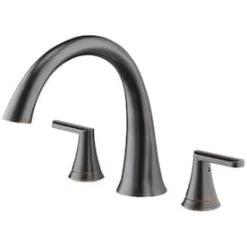 Jacuzzi Lauren Oil Rubbed Bronze 2-handle Commercial/Residential Deck Mount Roman Bathtub Faucet