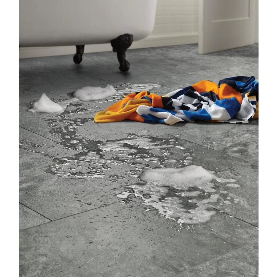 SMARTCORE 10-Piece 12-in X 24-in Sumter Stone Interlocking Or Glue (Adhesive) Luxury Vinyl Tile - Image 6