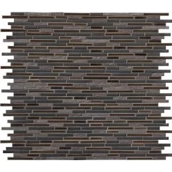 MSI Titan Interlocking 12 In. X 12 In. X 8 Mm Textured Porcelain And Stone Mesh Mounted Mosaic Tile (1 Sq. Ft.)