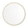 24 In. X 24 In. Rubber Framed Round Bathroom Vanity Mirror In Matte Gold