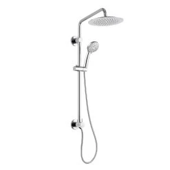 SeaBreeze 2-Spray 8 In. Dual Shower Head And Handheld Shower Head With Pressure Balance Valve In Chrome