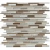 MSI Madison Avenue Interlocking 12 In. X 12 In. X 8mm Glass Metal Mosaic Wall Tile (1 Sq. Ft.)