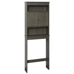 Zenna Home® 23"W X 67"H Driftwood Gray Over-The-Toilet Storage Cabinet