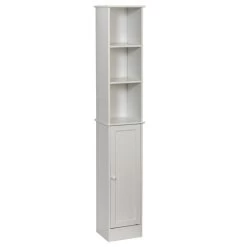 Zenna Home® 12"W X 10"D X 67"H White Linen Cabinet