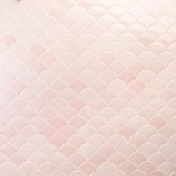 Bond Tile Riptide Rose 2.44 In. X 5 In. Fish Scale Polished Ceramic Wall Tile (48 Pieces 4.06 Sq. Ft. / Case)