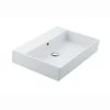 WS Bath Collections Unlimited 60 Wall Mount / Vessel Bathroom Sink In Ceramic White Without Faucet Hole